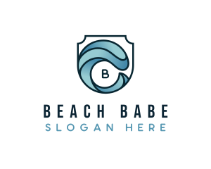 Beach Surfing Wave logo design