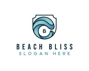 Beach Surfing Wave logo design