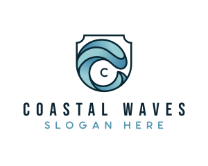 Beach Surfing Wave logo design