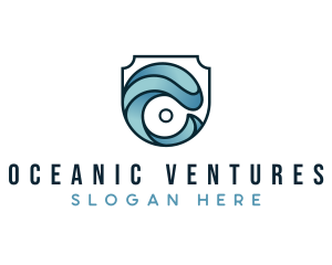 Beach Surfing Wave logo design