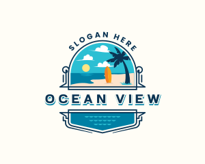 Beach Resort Vacation logo design