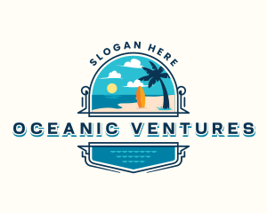 Beach Resort Vacation logo design