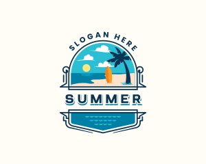 Beach Resort Vacation logo design