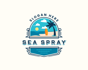 Beach Resort Vacation logo design