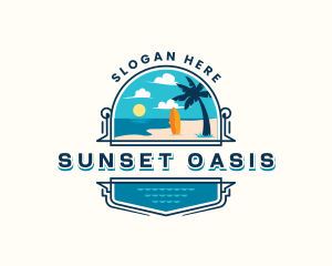 Beach Resort Vacation logo design