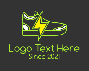 Sneakers - Lightning Bolt Shoes logo design