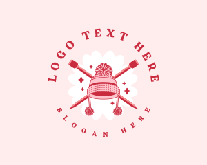 Handmade - Beanie Hat Knitting logo design