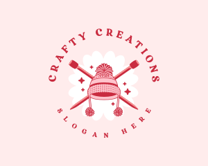 Hobby - Beanie Hat Knitting logo design