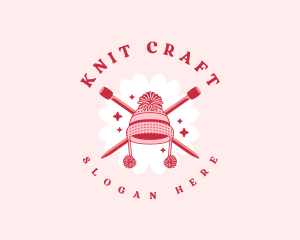 Beanie Hat Knitting logo design