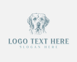 Veterinarian - Golden Retriever Dog logo design