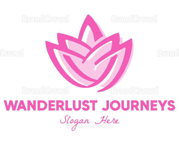 Pink Lotus Flower Logo