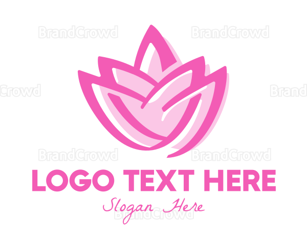 Pink Lotus Flower Logo