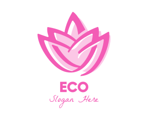 Pink Lotus Flower Logo