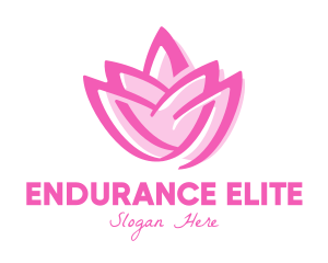 Pink Lotus Flower Logo