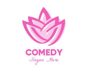 Pink Lotus Flower Logo