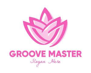 Wellness - Pink Lotus Flower logo design