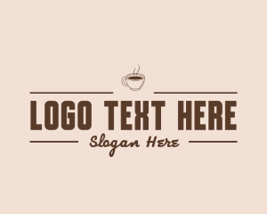 Hot Coffee - Coffee Shop Cafeteria logo design