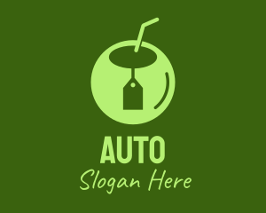 Green Coconut Tag  Logo