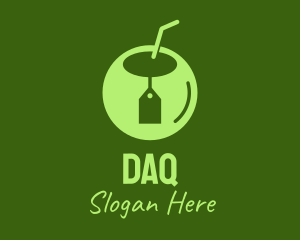 Green Coconut Tag  Logo