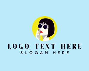 Lady - Pop Art Woman Fashion logo design