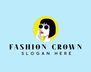 Pop Art Woman Fashion logo design