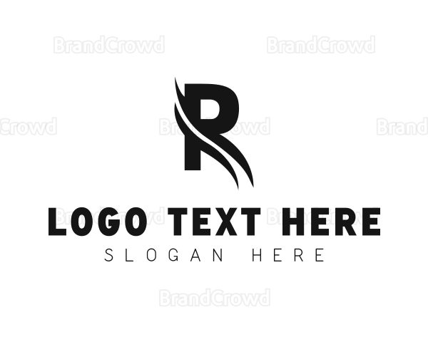 Construction Company Swoosh Letter R Logo