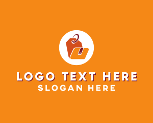 Orange And White - Price Tag Wallet logo design