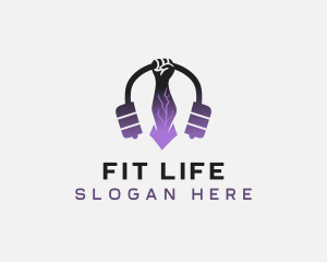 Fitness Gym Music logo design