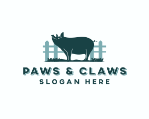 Pig Farm Livestock Logo