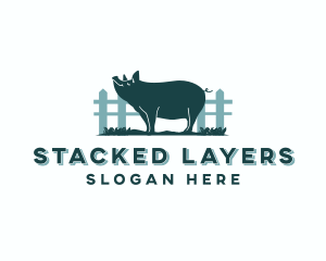 Pig Farm Livestock Logo