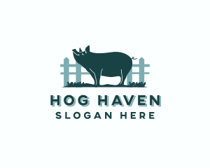 Hog - Pig Farm Livestock logo design