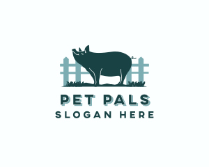 Pig Farm Livestock logo design