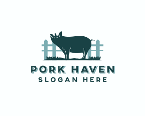 Pig Farm Livestock logo design