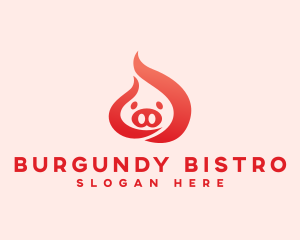 Flame Pig Restaurant logo design