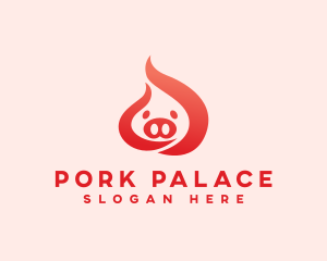 Flame Pig Restaurant logo design