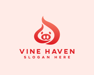 Flame Pig Restaurant logo design