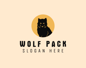 Wild Wolf Shadow  logo design