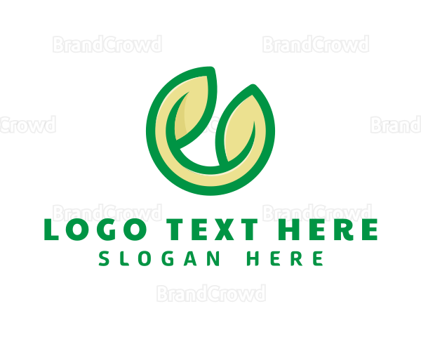 Green Leaf Seedling Letter C Logo