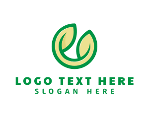 Spa - Green Leaf Seedling Letter C logo design