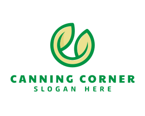 Green Leaf Seedling Letter C logo design