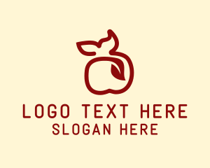 Apple Picking - Leaf Apple Farm logo design