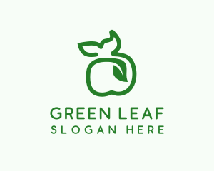 Leaf Apple Farm logo design