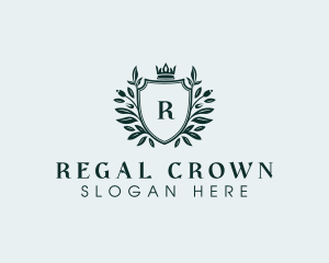 Royalty Wreath Crown  logo design