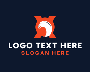 Orange - Animal Tail Letter X logo design