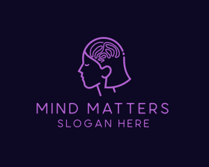 Neurological - Woman Mental Awareness logo design