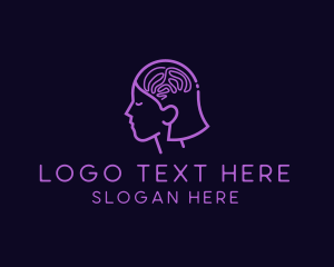 Neurobiology - Woman Mental Awareness logo design