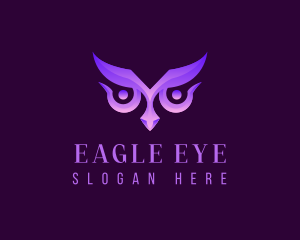 Intelligence Owl Eyes logo design