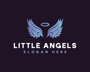 Angel  Wings Halo logo design