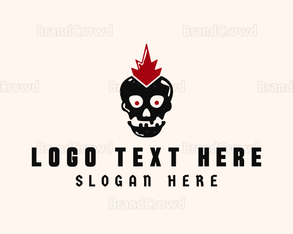Skater Punk Skull Logo