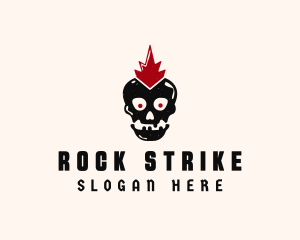 Skater Punk Skull logo design